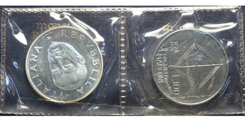 100 Lire 1974 Prova Ag

Repubblica Italiana, Monetazione in Lire, 100 Lire 197...