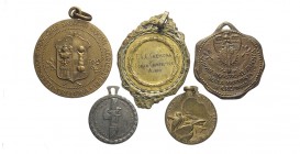 Cremona 5 medaglie

Cremona - Lotto di 5 medaglie del periodo fascista, metalli vari, mediamente SPL