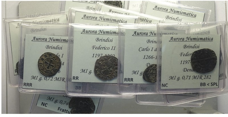 Brindisi Lotto

Brindisi, monetazione medievale, lotto di 19 denari differenti...