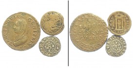 Gubbio Lotto

Gubbio, Lotto di 3 monete: Madonnina 1797 Munt. 351 BB, Quattrino 1650 Munt. 122 B-MB, Bolognino 1444-1482 Cni 2 BB-SPL