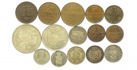 Milano Lotto

Milano, Regno Lombardo Veneto, Lotto di 15 monete, segnaliamo: Lira del Giuramento 1815 Prova Cu SPL-FDC, Fiorino 1859 SPL, 20 Kreuzer...