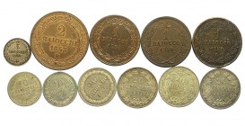Roma Lotto

Roma, Pio IX monetazione predecimale, Lotto di 11 monete, segnaliamo: 2 Baiocchi 1853 VII q.FDC parz. Rosso, 20 Baiocchi 1850 IV q.FDC, ...