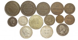 Savoia Lotto

Savoia, Lotto di 14 monete, segnaliamo: 50 Cent 1860 Re Eletto SPL, Lira 1860 senza scettro BB, 50 Cent 1825 q.BB, Centesimo 1826 Tori...