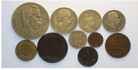 Regno Lotto

Regno d'Italia, Umberto I, Lotto di 10 monete, segnaliamo: 5 Lire 1879 BB, Lira 1891 BB, 50 Cent 1890 MB-BB