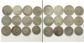 Argentina Lot

Argentina, Cordoba, Lotto di 12 monete da 2 Reales, segnaliamo: 1844 q.SPL, 1845 BB, 1852 KM-30 BB+