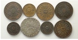 Argentina Lot

Argentina, Lotto di 8 monete, segnaliamo: 4 Reales 1813 PTS J Rio de la Plata MB+, Centavo 1854 SPL