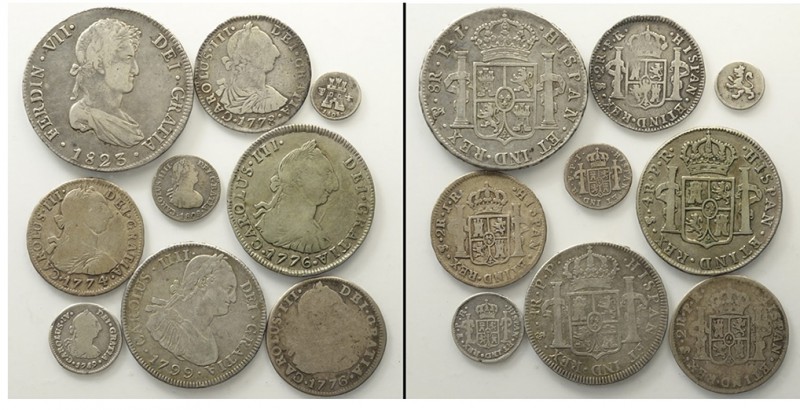 Bolivia Lot

Bolivia, Colonial, Lotto di 9 monete, segnaliamo: 8 Reales 1823 P...