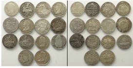 Bolivia Lot

Bolivia, Sol Coniage, Lotto di 14 monete da 1 Sol, segnaliamo: 1841 Fonr. 9800 SPL, 1849 Fonr. 9549 SPL, 1853 KM-119.1 SPL, 1856 Fonr. ...