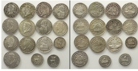 Bolivia Lot

Bolivia, Sol Coniage, Lotto di 15 monete da 1/2 e 1/4 Sol, segnaliamo: 1/2 Sol 1855 KM-127 BB+, 1/2 Sol 1857 KM-118.2 SPL+, 1/2 Sol 186...