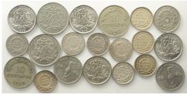 Bolivia Lot

Bolivia, Decimal Coniage, Lotto di 20 monete da 10 Centavos 1865-1939, segnaliamo: 1865 PTU FP KM-150 BB-SPL, 1870 ER KM-153.1 SPL