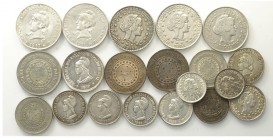 Brazil Lot

Brazil, Republic, Lotto di 20 monete 1889-1913, segnaliamo: 1000 Reis 1889 KM-495 q.SPL, 500 Reis 1889 KM-494 SPL+