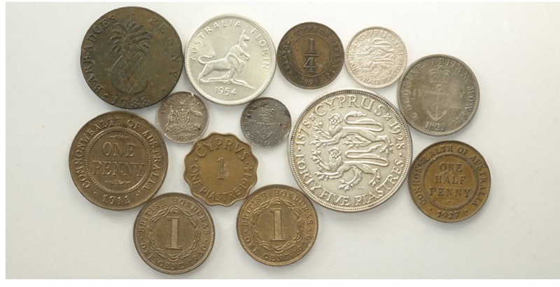 British Colony Lot

British Colony, Lotto di 13 monete, segnaliamo: Cyprus 45 ...