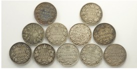 Canada Lot

Canada, Lotto di 11 monete da 25 Cents, segnaliamo: 1858 KM-4 MB+, 1872 H KM-5 MB+, 1919 KM-24 q.FDC, 1936 KM-24a BB