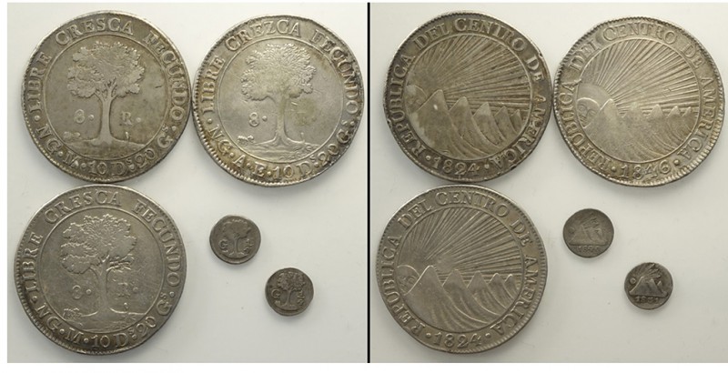 Central American Republic Lot

Central American Republic, Lotto di 5 monete, s...