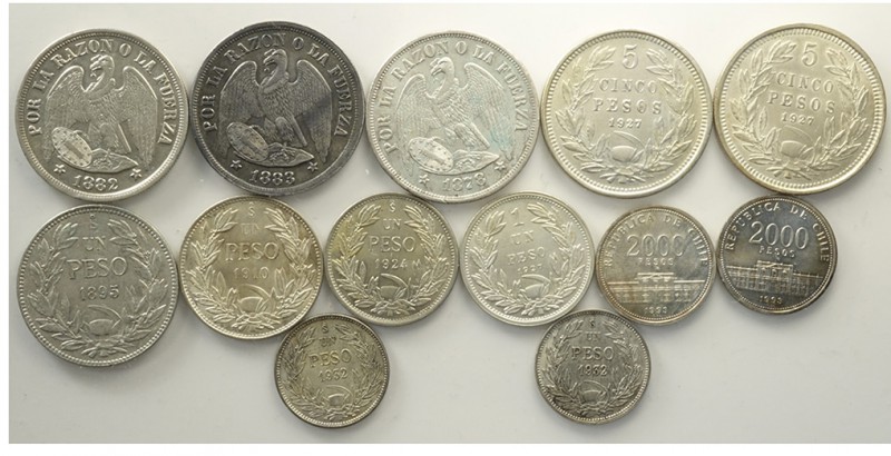 Chile Lot

Chile, Decimal Coniage, Lotto di 13 monete in argento, segnaliamo: ...