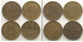 China Lot

China, Hupeh, Lotto di 4 monete: 10 Cash 1906 SPL (2 pz), 10 Cash (1902-05) SPL+ (2 pz)