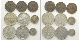 China Lot

China, Lotto di 9 monete, segnaliamo: Yunnan 10 Cents 1923 Y-486 BB, Kiangsi 10 Cash (1902) Y-150.4 SPL, Kiangnan 10 Cents 1900 Y-142a.4 ...
