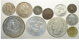 Dominican Republic Lot

Dominican Republic, Lotto di 11 monete, segnaliamo: 1/4 Real (1810-1820) KM-2 q.BB, 1/2 Peso 1951 (p) KM-21 SPL-FDC, 25 Cent...