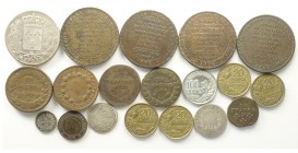 France Lot

France, Lotto di 11 monete/tokens 1792-1958, segnaliamo: 100 Francs 1958 Gad.897 cleaned SPL, 5 Sols 1792 KM-Tn31 SPL+, 5 Sols 1792 KM-T...