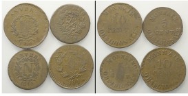France Lot

France, Antwerp, Lotto di 4 monete con 5 Centimes 1814 KM-1 MB
