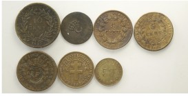 French Colony Lot

French Colony, Lotto di 7 monete, segnaliamo: 3 Sols Countermarked Gad. 277 MB, Sol (1779-1797) Gad. 279 BB+