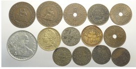 French Colony Lot

French Colony, Guiana (5) Madagascar (1) Indo-China (6) Martinica (1) Togo (1) Lotto di 14 monete, segnaliamo: Togo 2 Francs 1924...
