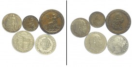 Great Britain Lot

Great Britain, Lotto di 5 monete, segnaliamo : Penny 1797 SPL, India Rupee 1840 SPL