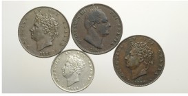 Great Britain Lot

Great Britain, George IV, Lotto di 4 monete, segnaliamo: 1/2 Penny 1826 KM-692 SPL, 1/2 Penny 1826 KM-692 BB