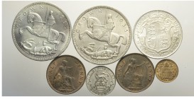 Great Britain Lot

Great Britain, George V, lotto di 7 monete, segnaliamo: 1/2 Crown 1918 KM-818.1 SPL-FDC, 6 Pence 1923 KM-815a.1 SPL, 1/3 Farthing...