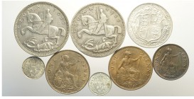 Great Britain Lot

Great Britain, George V, lotto di 8 monete, segnaliamo: 1/2 Crown 1918 KM-818.1 SPL, 3 Pence 1922 KM-813a q.FDC, Penny 1919 KM-81...