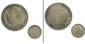 India Lot

India-Portuguese, Goa, Lotto di 2 monete: 1/8 Rupee 1881 KM-309 colpetto SPL-FDC, Rupee 1882 KM-312 BB+