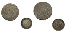 India Lot

India-Portuguese, Goa, Lotto di 2 monete: Rupee 1787 KM-201 BB, 1/8 Rupee 1881 KM-309 BB-SPL