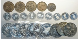 Jersey Lot

Jersey, Lotto di 23 monete, segnaliamo: 1/26 Shilling 1841 KM-2 cleaned SPL, 1/26 Shilling 1870 KM-4 SPL