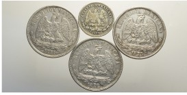 Mexico Lot

Mexico, Lotto di 4 monete 1871-1873, segnaliamo: Peso 1872 Mo M KM-408.5 SPL, Peso 1873 Mo M KM-408.5 q.SPL