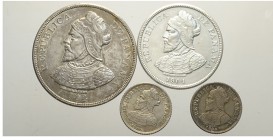 Panama Lot

Panama, Lotto di 4 monete 1904, segnaliamo: 50 Centesimos KM-5 SPL, 25 Centesimos KM-4 cleaned SPL