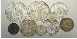 Panama Lot

Panama, Lotto di 9 monete 1934-1953, segnaliamo: 1/10 Balboa 1934 KM-10.1 SPL-FDC, Balboa 1947 KM-13 q.FDC