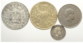 Portugal Lot

Portugal, Lotto di 4 monete 1815-1894, segnaliamo: 400 Reis 1815 KM-331 BB, 100 Reis 1894 KM-531 SPL