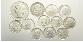 Portugal Lot

Portugal, Lotto di 12 monete 1909-1930, segnaliamo: 50 Centavos 1930 KM-577 BB, 50 Centavos 1912 KM-561 BB, 100 Reis 1909 KM-548 clean...
