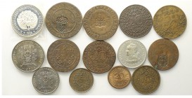 Portugal Colonies Lot

Portugal Colonies, Lotto di 14 monete, segnaliamo: Azores 20 Reis 1796 q.SPL, Angola Macuta (1837) countermark KM-50.3 q.BB, ...