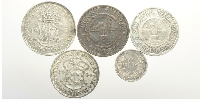 South Africa Lot

South Africa, Lotto di 5 monete, segnaliamo: 2 Shillings 189...