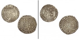 Spain Lot

Spain, Lotto di 2 monete: Real 1474-1504 Burgos g 2,76 (tosato), Real 1512-1516 Pamplona g 2,38 (tosato), MB+
