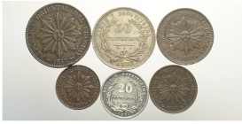 Uruguay Lot

Uruguay, Lotto di 6 monete 1857-1877, segnaliamo: 50 Centesimos 1877 A KM-16 SPL, 2 Centesimos 1869 H KM-12 SPL+