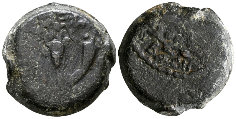 Judaea 8 prutot 40-37 BC NGC VG

Judaea, Hasmonean Kingdom. Mattathias Antigon...