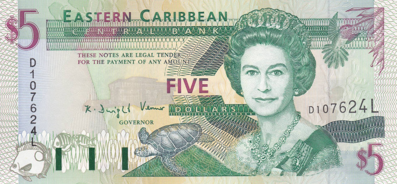 East Caribbean States 5 Dollars 1994

P-31I, N# 248672, Bestand Nr6257; UNC