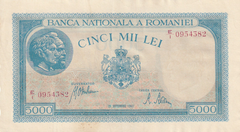 Romania 5000 Lei 1943-44

P-55 AU