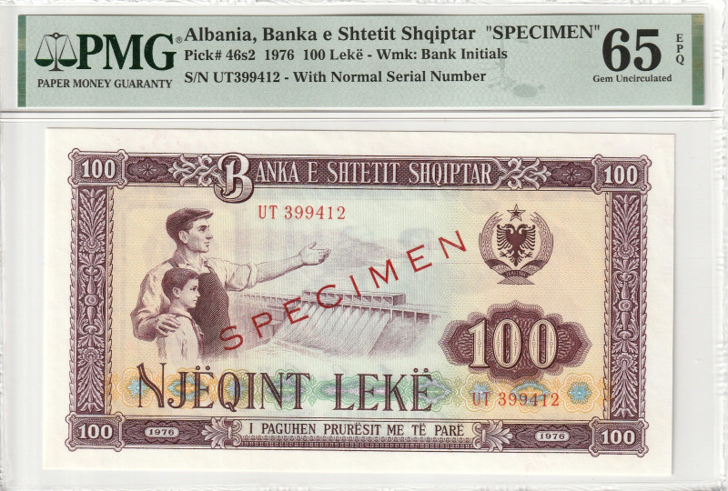 Albania 100 Leke 1976 PMG 65 EPQ Specimen

P-46s2 Gem UNC