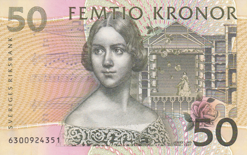 Sweden 50 Kronor 1996

P-62a.1; # 6300924351; Signatures: Kjell-Olof Feldt = Å...