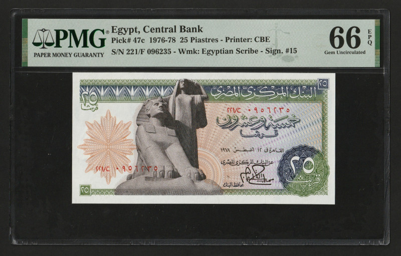 Egypt 25 Piastres 1976-1978 PMG 66 EPQ Gem UNC

P-47c