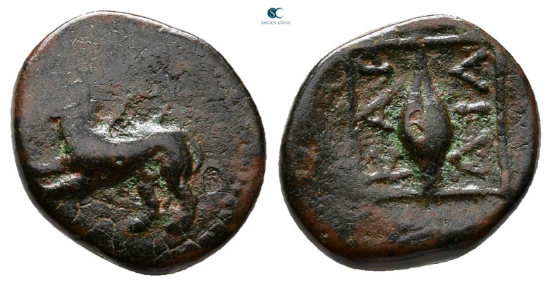 The Thracian Chersonese. Cardia circa 356-309 BC. 
Bronze Æ

14 mm, 1,57 g
...