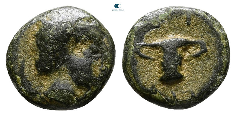 Kings of Thrace. Odrysian, uncertain king 405-340 BC. 
Bronze Æ

10 mm, 0,85 ...